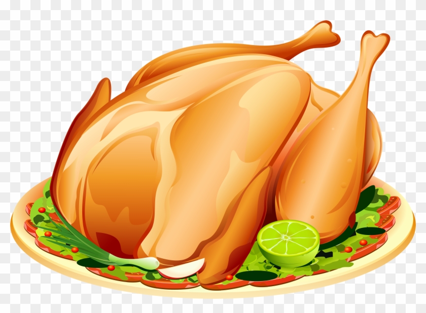 Cooked Turkey Clipart Roast Turkey Png Clipart Image - Desenhos De Frango Assado #202490