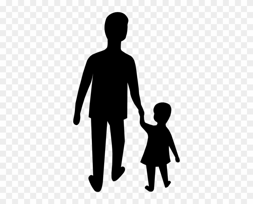 Parent Dad Hold Child Hand Clip Art - Dad And Son Clip Art #202884