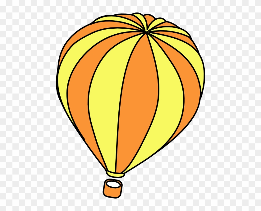 Hot Air Balloon One Clip Art - Orange Hot Air Balloon Clip Art #202927