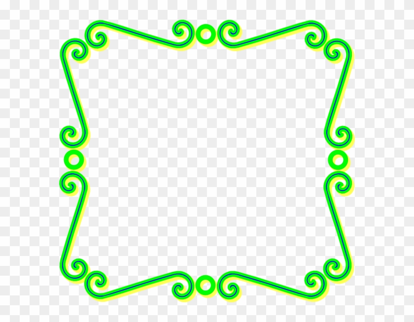 Green Scroll Art Label Clip Art At Clker - Green Frame Png #202948