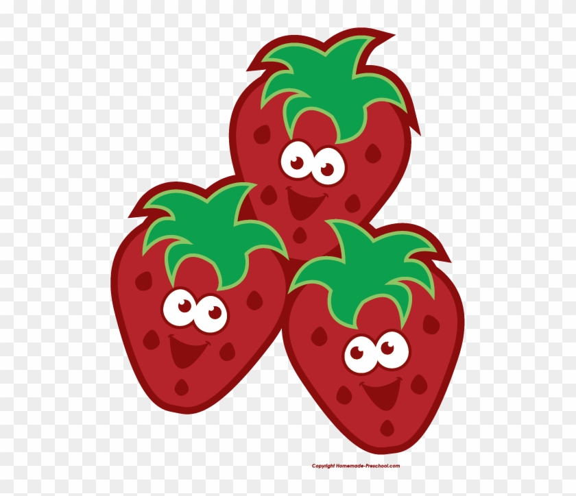 Click To Save Image - Smiling Strawberry Clipart #203017