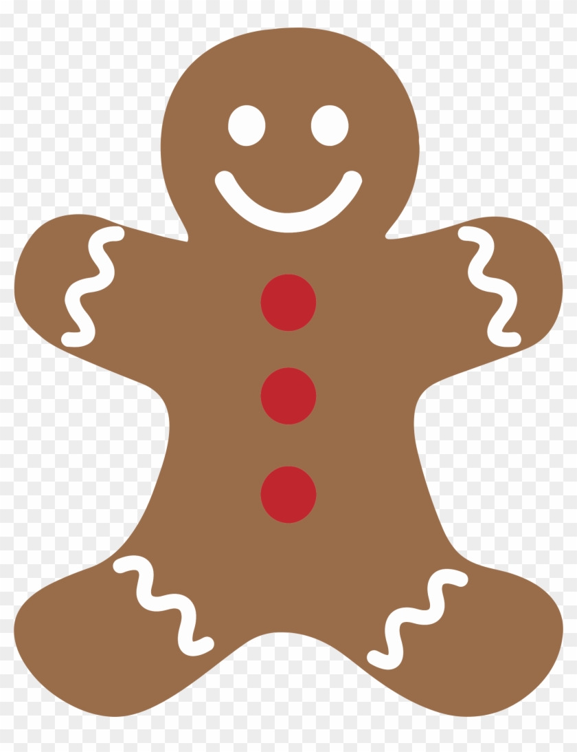 Funny Gingerbread Man Clipart Kid - Gingerbread Man Vector #203025