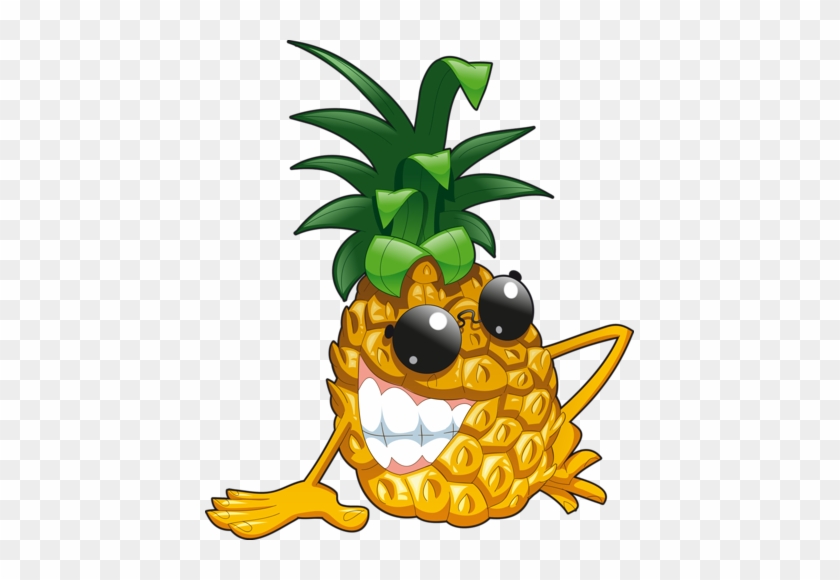 'cool Funny Vegetable And Fruits' By Tillhunter - Pineapple Clipart Emoji #203040