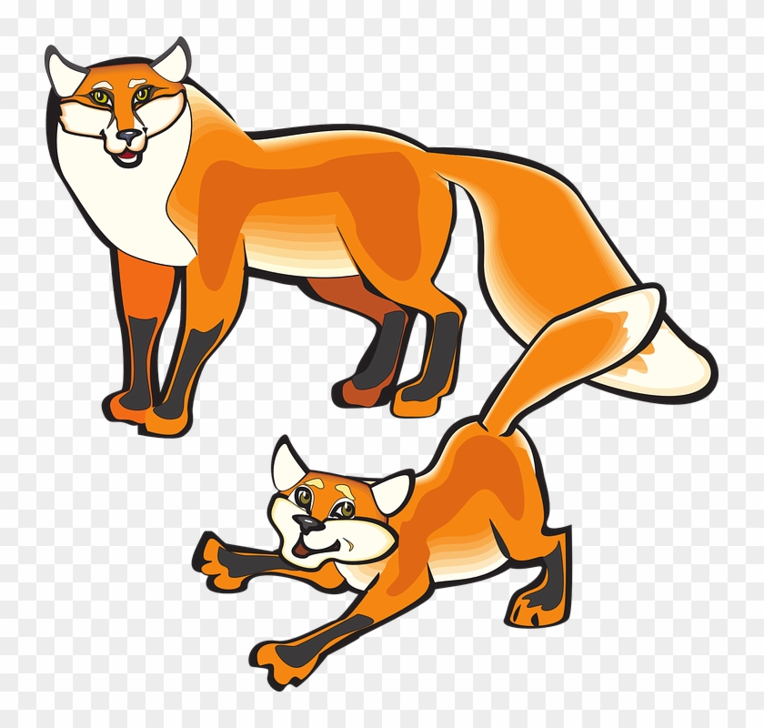 Clip Arts Related To - Clip Art Foxes #203376