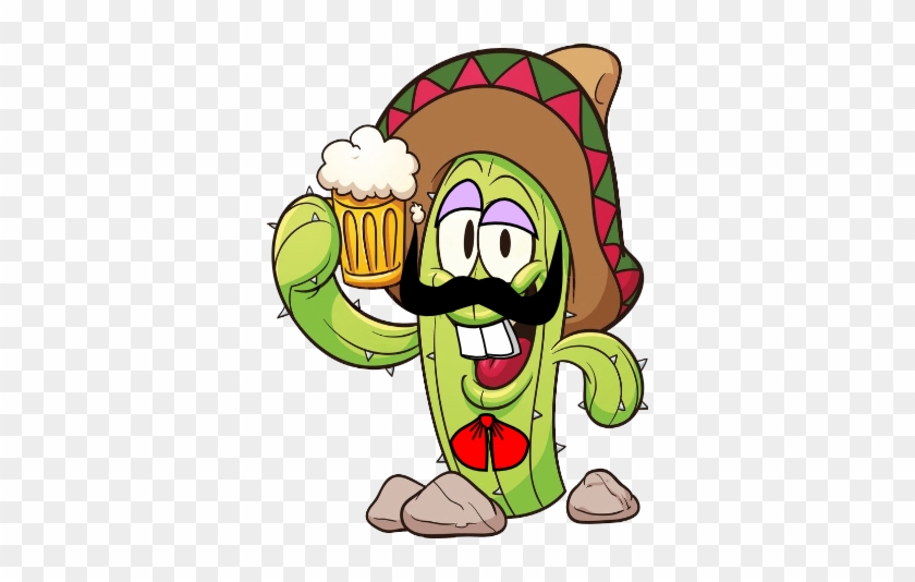 Mexicano Con Cerveza Caricatura #203409