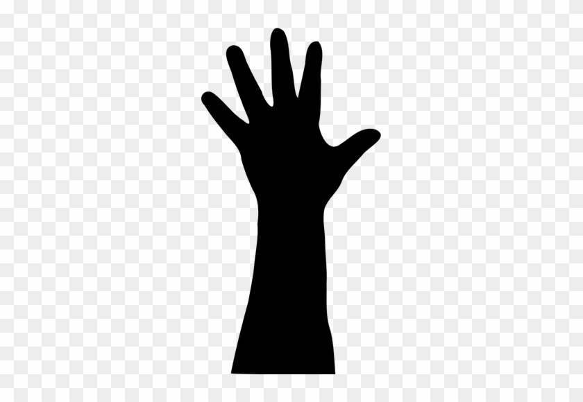 Raised Hands Clipart - Hand Silhouette #203930