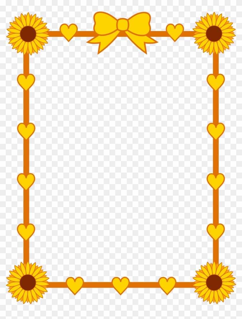 Sunflower Border Clipart - Sunflower Border Clipart #203955