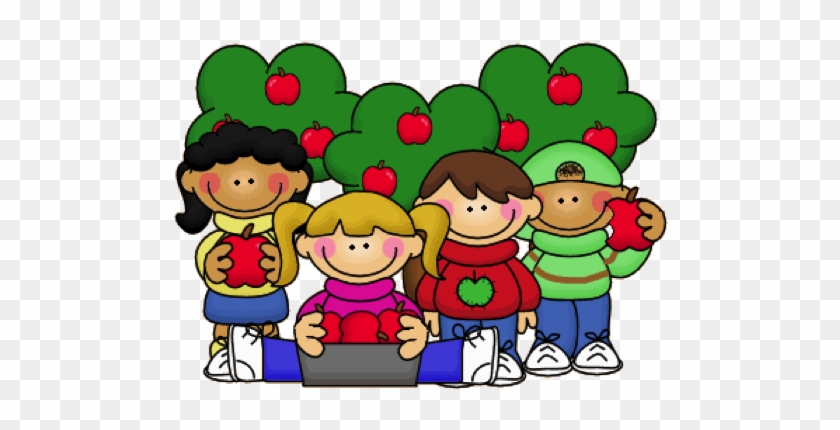 Thistle Kids School Clipart - Apple Picking Clip Art #203962