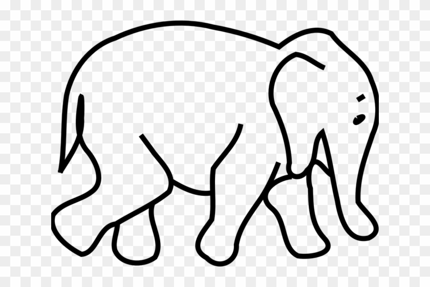 Mammal Clipart Huge Elephant - Black And White Elephant #1267988