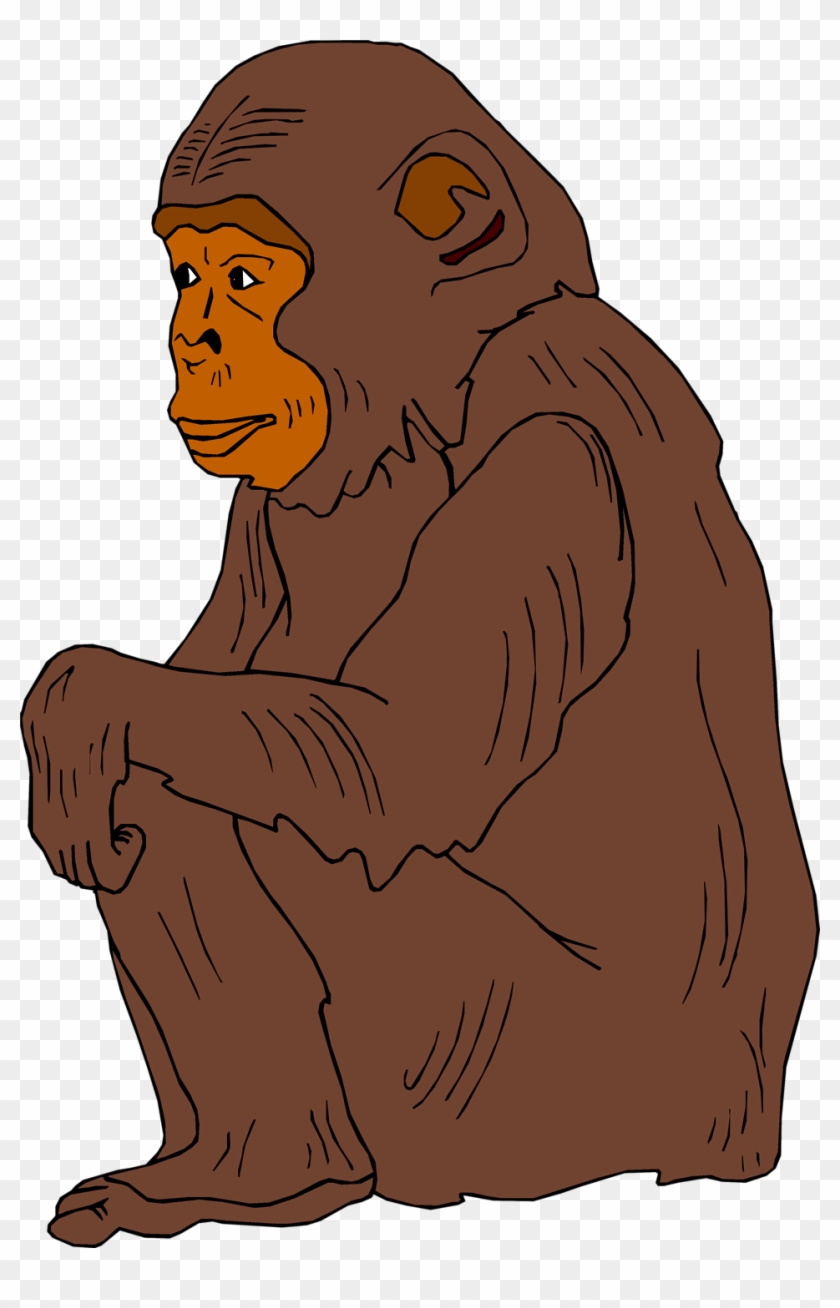 Illustration Of A Chimpanzee - Orangutan Clipart Transparent #1267998