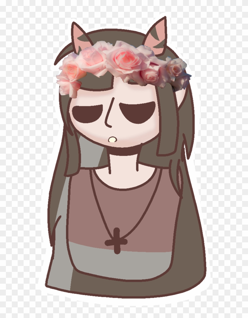 Melodys Oc With Flower Crown By Carmatsu - Squitten #1268012