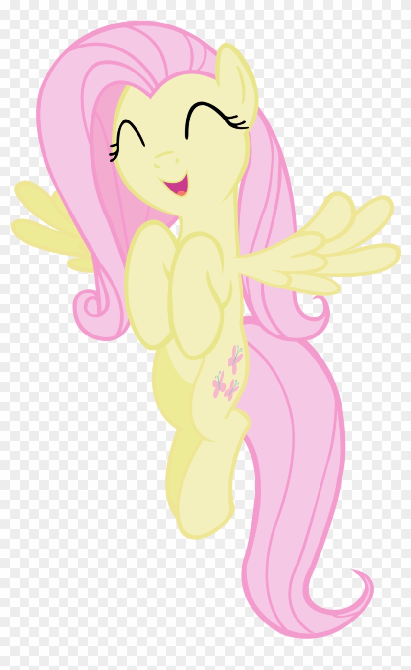 Mlp Fluttershy Happy Vector Download - Fairy #1268589