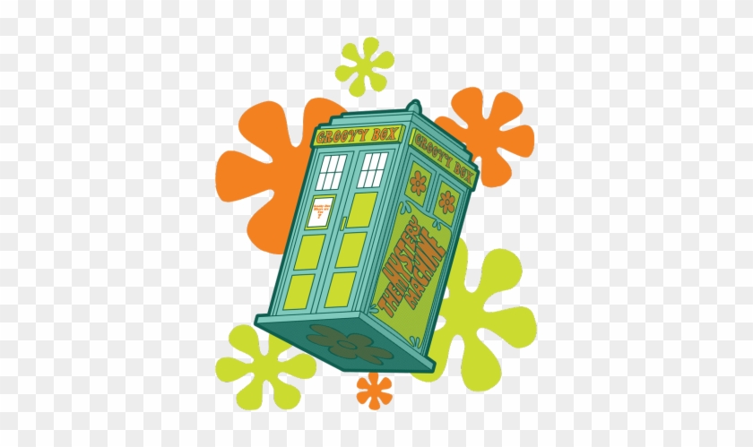 Tardis, Doctor Who, Scooby Doo, Mystery Machine -koszulka - Tardis, Doctor Who, Scooby Doo, Mystery Machine -koszulka #1268788