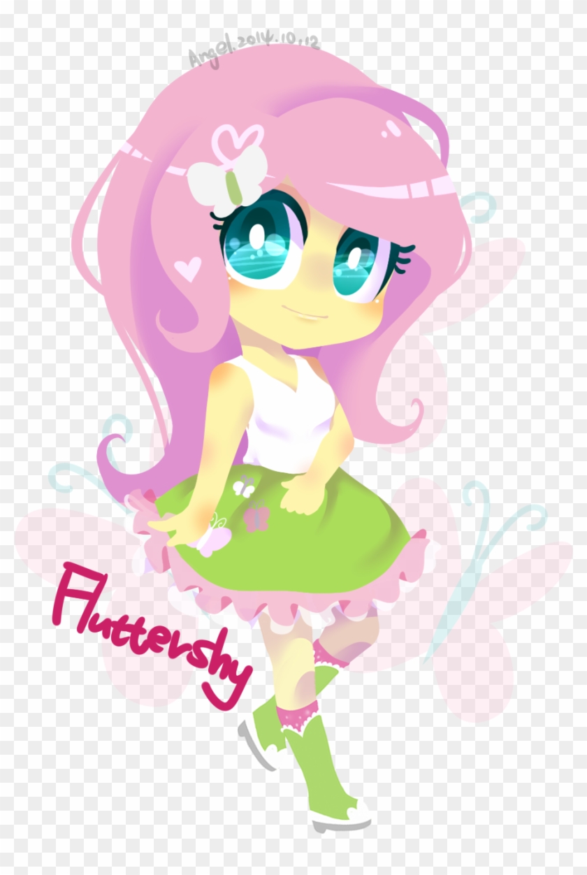 Fluttershy Pony Pink Clothing Green Cartoon Fictional - Fluttershy #1268910