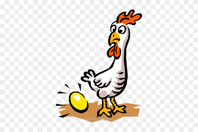 Chicken Amp Egg Royalty Free Vector Clip Art Illustration - Chicken Laying Egg Funny #1268974