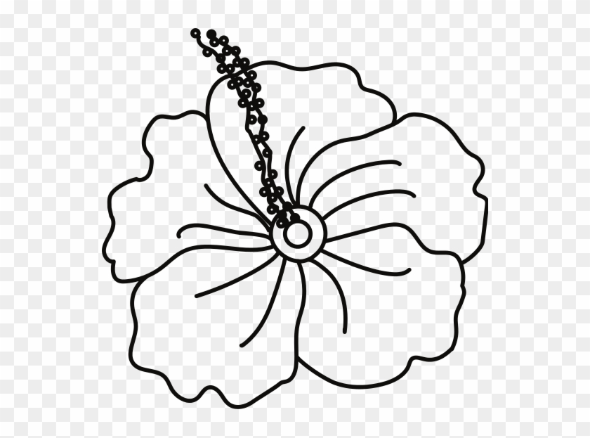 Hibiscus Flower Icon - Line Art #1269324