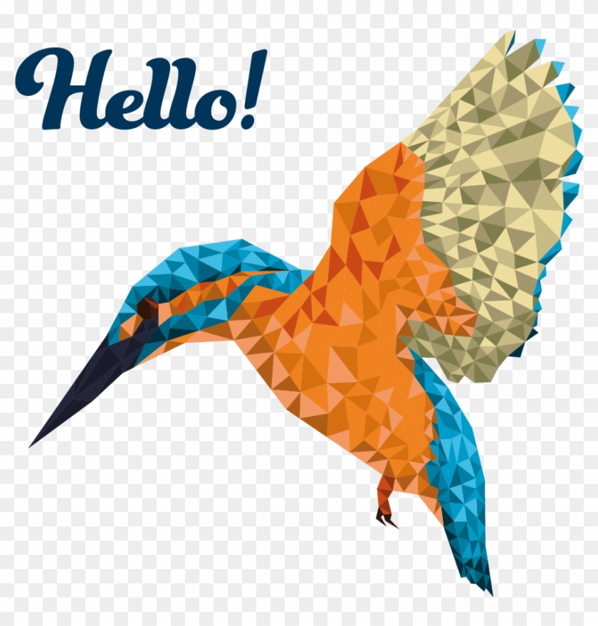 Say Hello To Beautiful And Colourful Vector Kingfisher - Delitilki #1269343