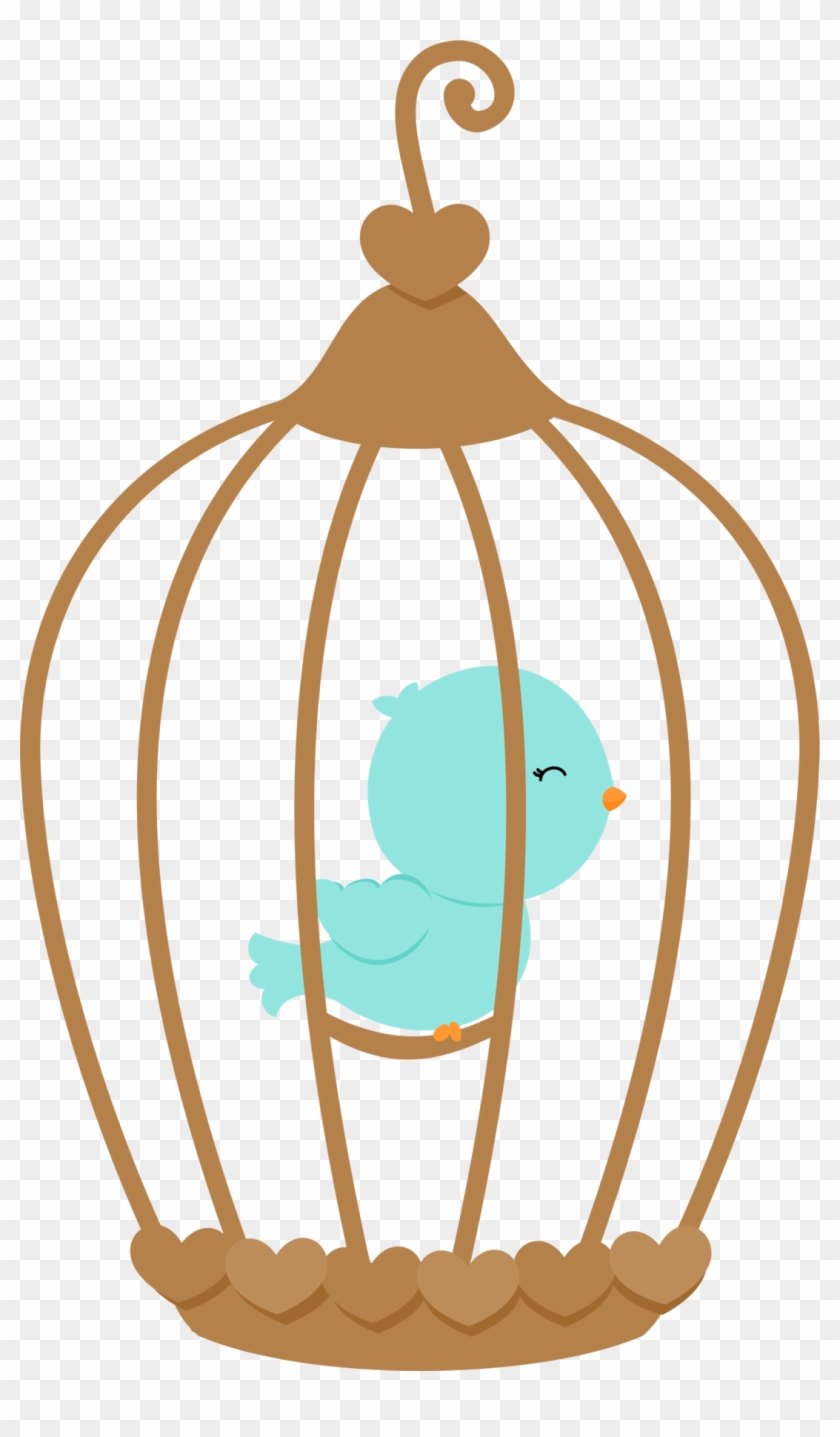 Aves & Passáros & Corujas Etc - Bird In Cage Clipart #1269400