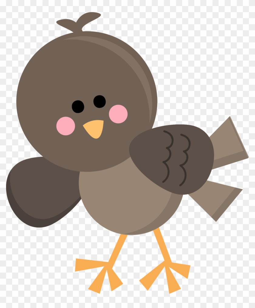 Desenhos De Passaros, Desenhos Fofinhos, Pássaros Fofos, - Brown Birds Clip Art #1269404