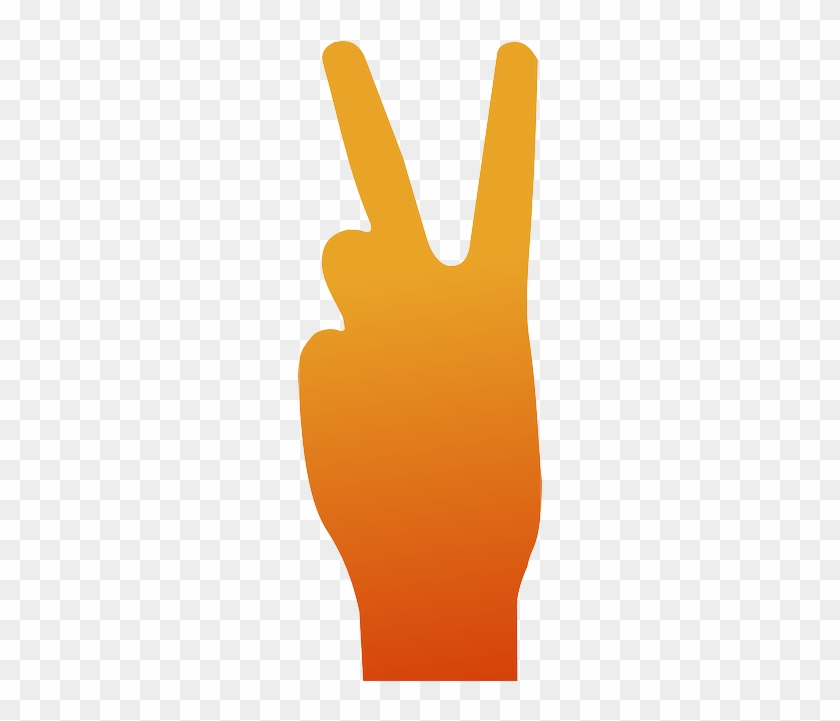 Peace, Gesture, Fingers, Hand - Hand Peace Orange Png #1269713