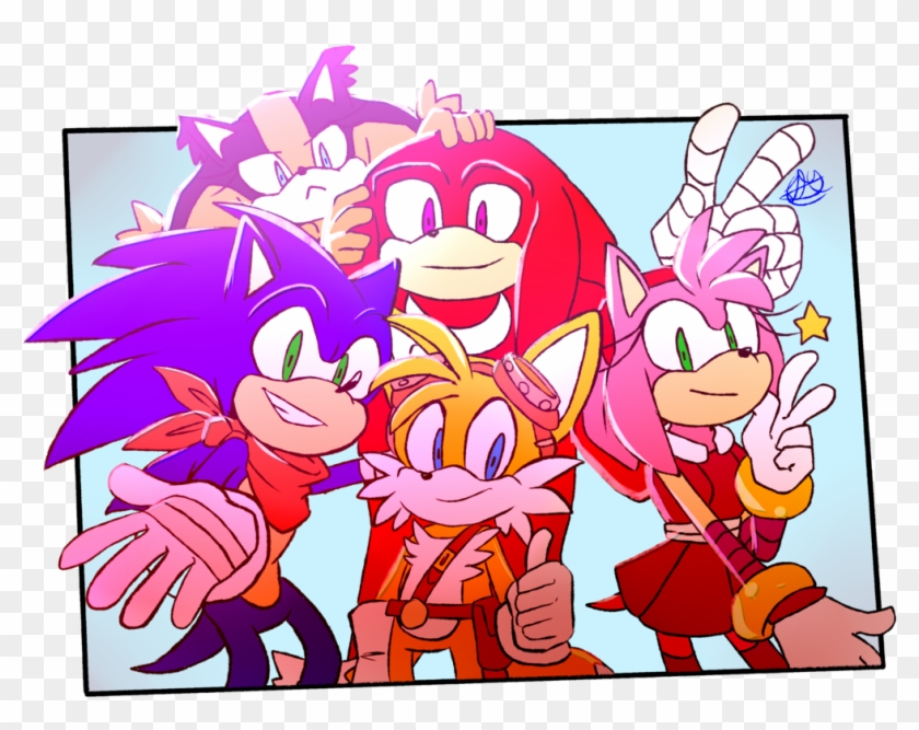 Sonic And The Gang By Thedarkshadow1990 Sonic And The - Cartoon #1269784