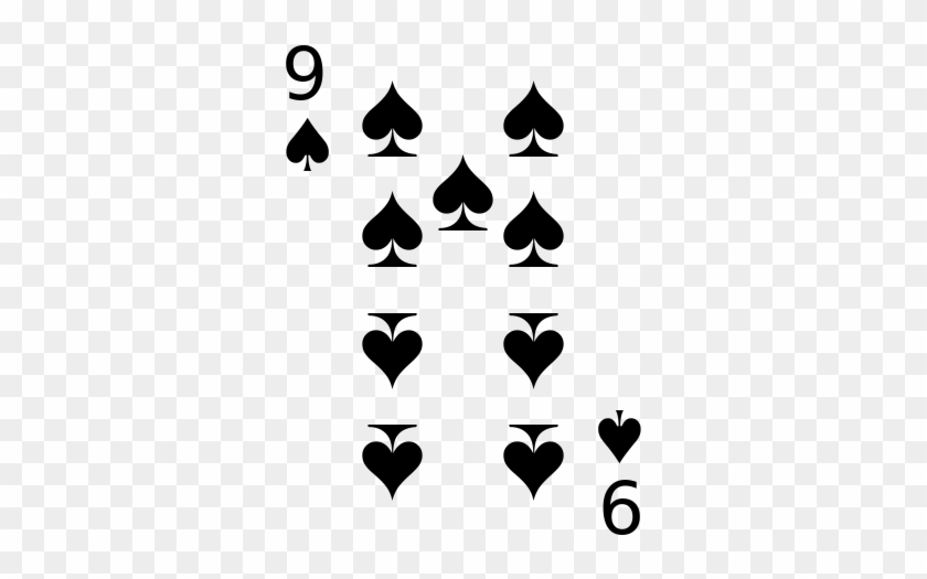 Card Game Clip Art Download - 9 Spades #1269870