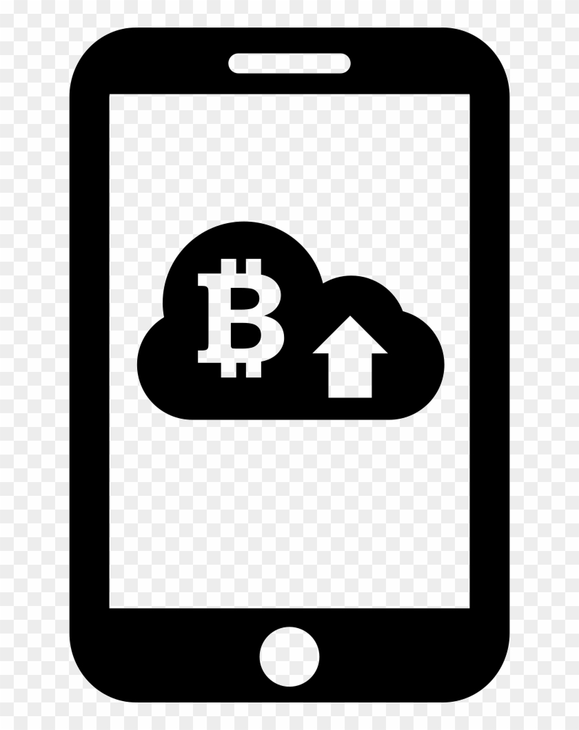 Bitcoin On Cloud With Up Arrow On Mobile Phone Screen - Bitcoin On Cloud With Up Arrow On Mobile Phone Screen #1269991