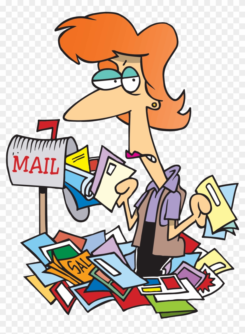 I Park At The Post Office And Begin Gathering - Junk Mail Clipart #1270015