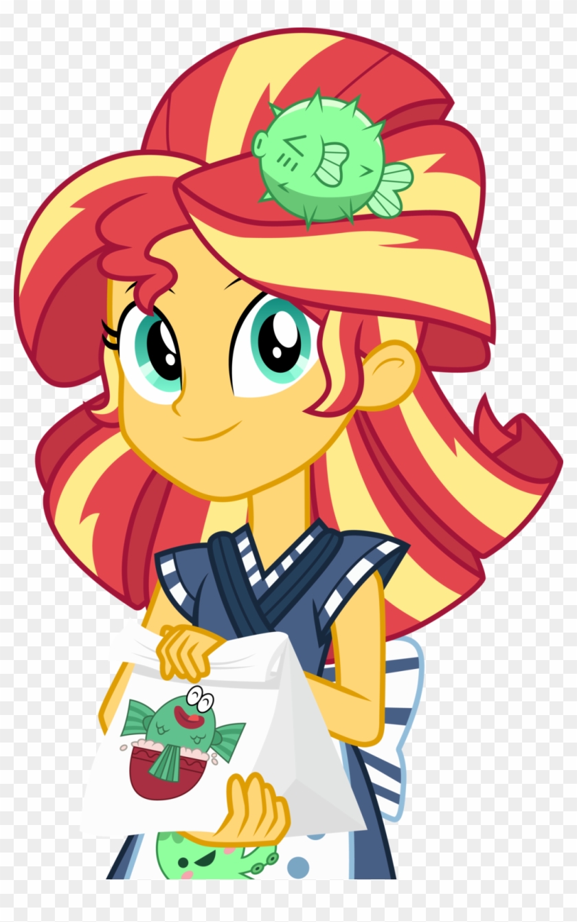 Sunset Shimmer With Sushi By Cloudyglow On Deviantart - Sunset Shimmer Sushi #1270238