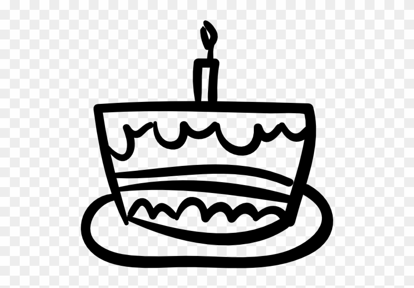 Birthday Cake Hand Drawn Celebration Food Free Icon - Hand Drawn Birthday Cake #1270285