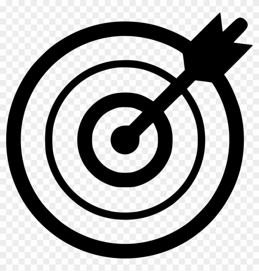 Target Mark Aim Comments - Objective Icon Black And White #1270329