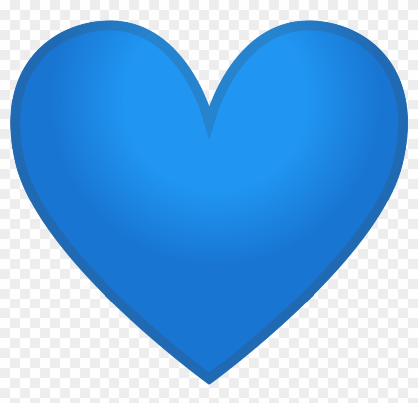 Blue Heart Icon - Blue Heart Emoji Png #1270371