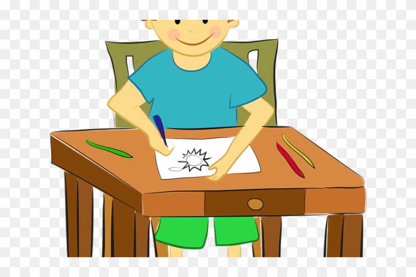 Drawn Table Kid Clipart - Education #1270474