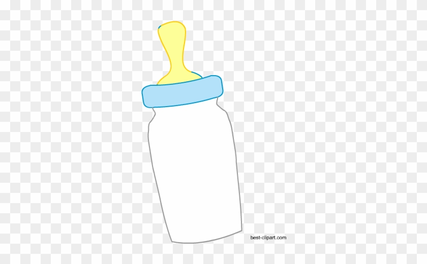 Baby Milk Bottle In Blue Color, Free Clipart - Milk Bottle #1270522
