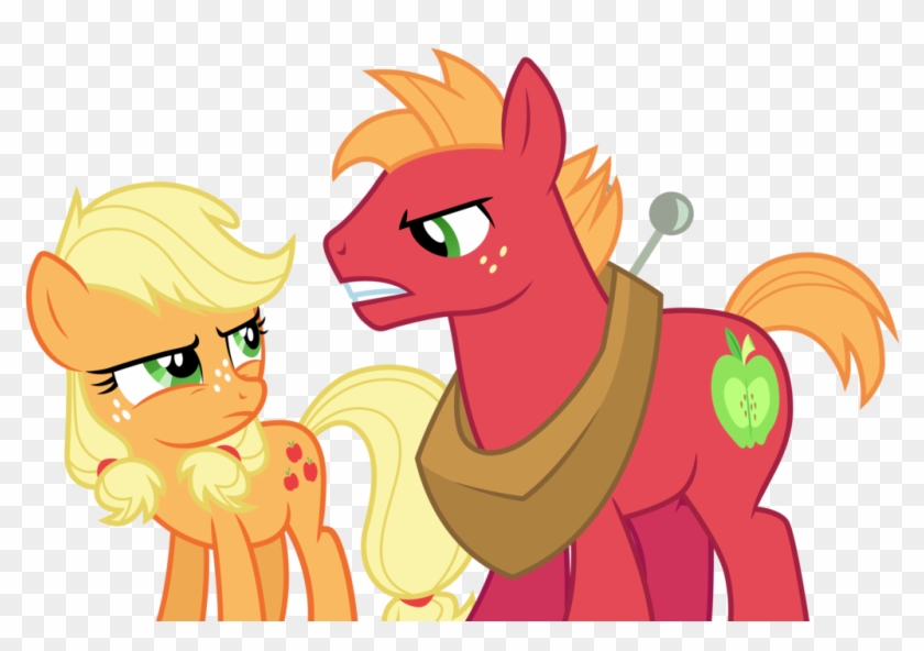 Young Applejack And Big Mcintosh By Cloudyglow - Young Applejack #1270646