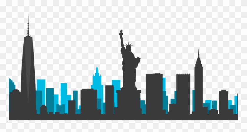 Manhattan Skyline Drawing Clip Art - Statue Of Liberty #1270708