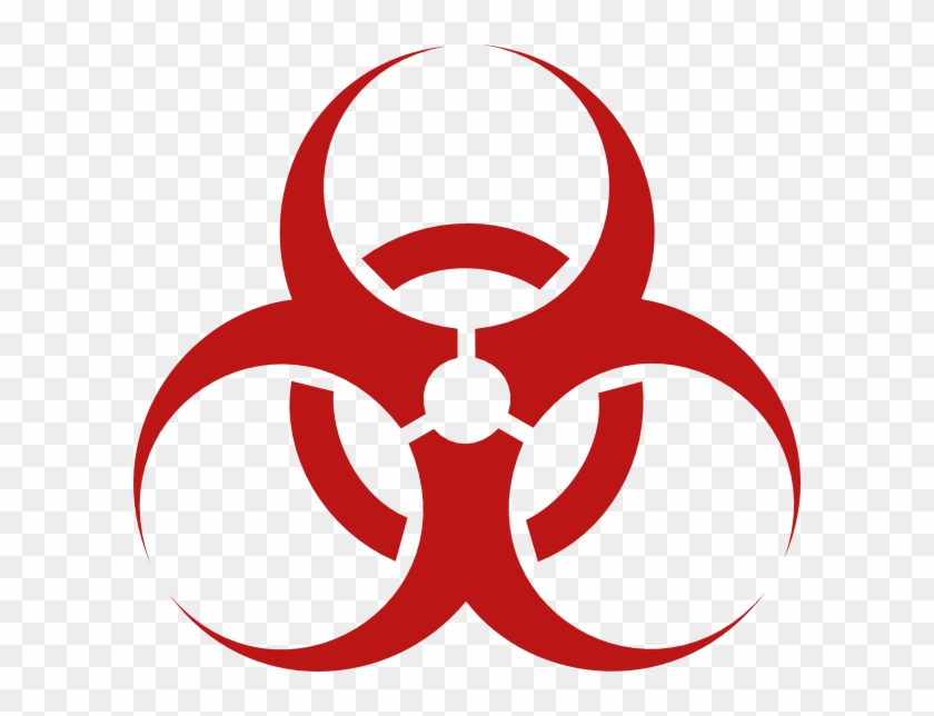 Hazmat Cliparts - Red Biohazard Clipart #1270717