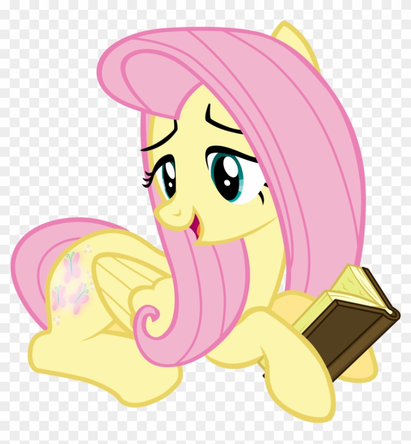 Fluttershy Reading A Book By Tardifice - My Little Pony Reading A Book #1270915