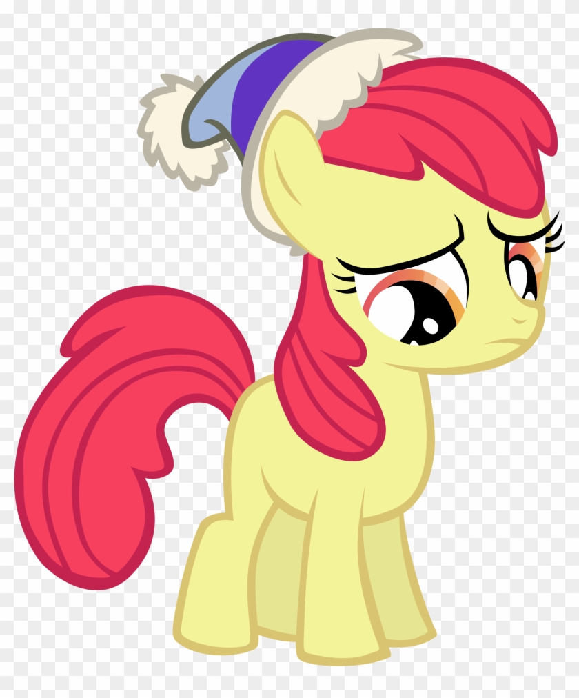 Winter Hat Sad Applebloom By Thetunderstormbrony Winter - Cartoon #1271074