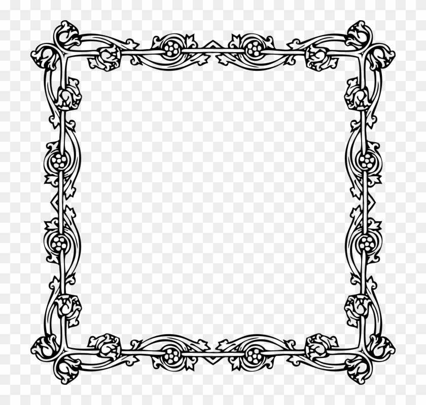 Victorian, Vintage, Floral, Flourish, Ornamental - Victorian Picture Frame Png #1271213