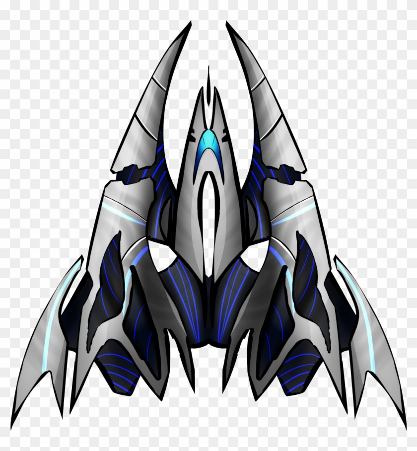 Drawn Spaceship Sprite - Top Down Spaceship Png #1271275