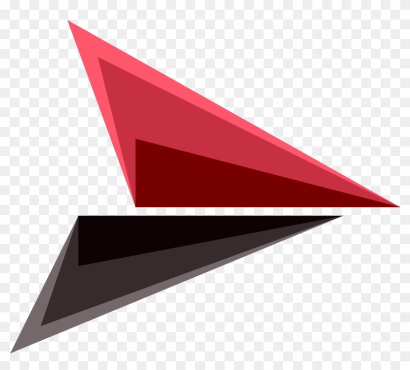 Triangle Geometry - Diamond - Triangulo Negro Y Rojo #1271287