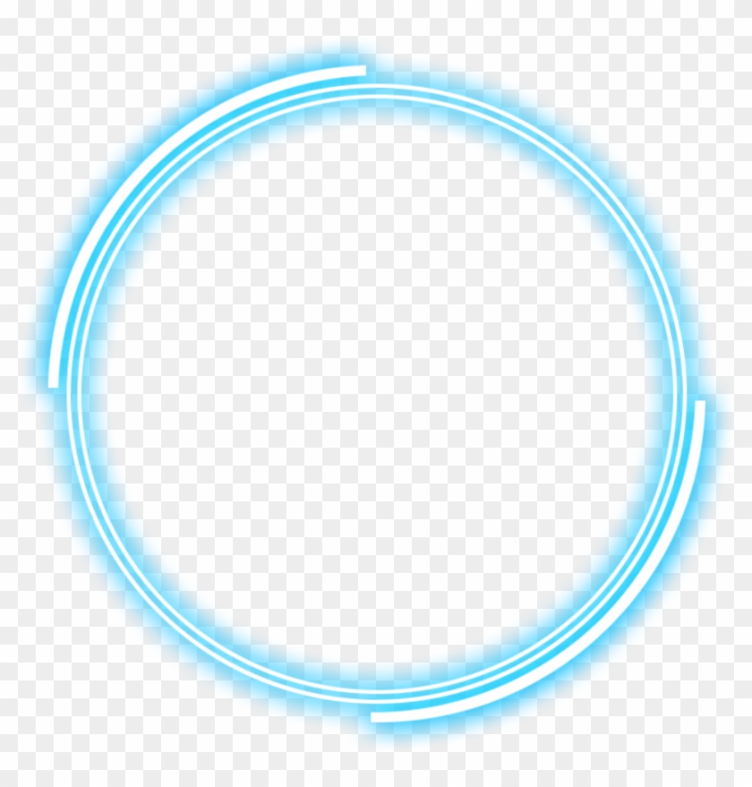 Blue Flot Hole Daire Mavi Neon Circle Tlumblr Delik - Circle #1271604