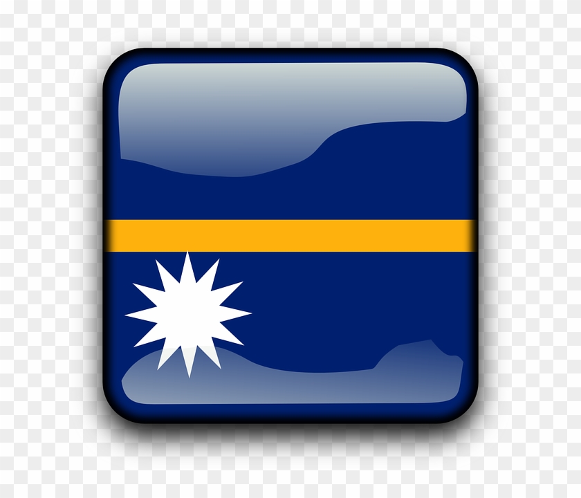 Flag, Country, Nationality, Square, Button - Valley Forge Nauru Flag #1271620
