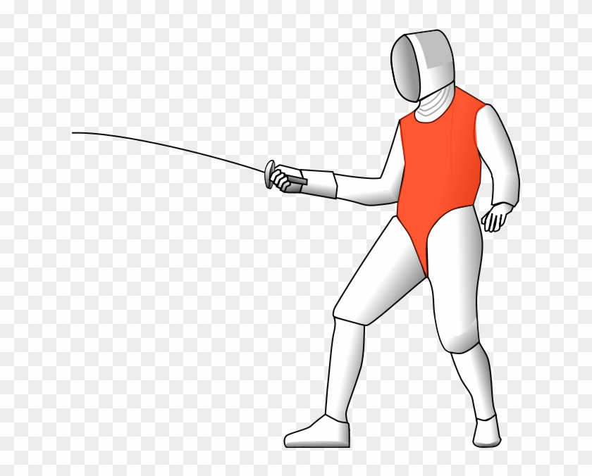 Foil Fencers Wear A Special Electrically Conductive - Fencing Foil #1271864