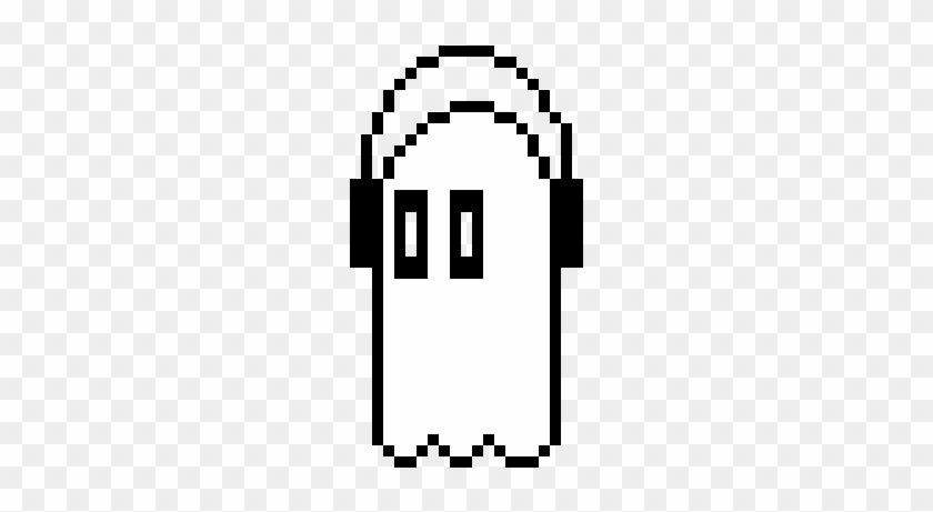 Napstablook Listening To Music - Napstablook Pixel Art.