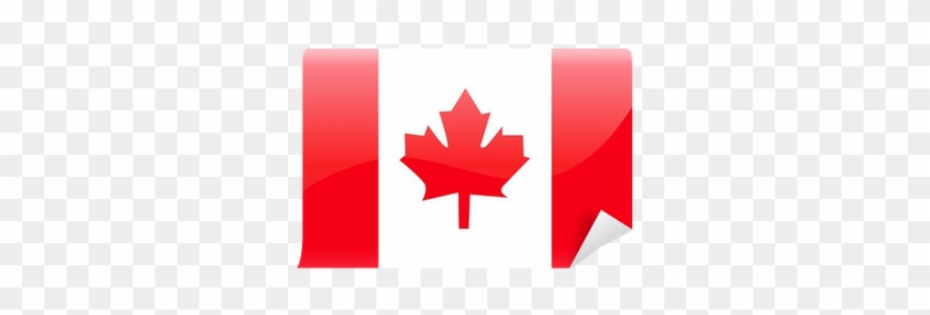 Canadian Flag Vector Illustration Wall Mural • Pixers® - Canada Flag Icon Free #1272011
