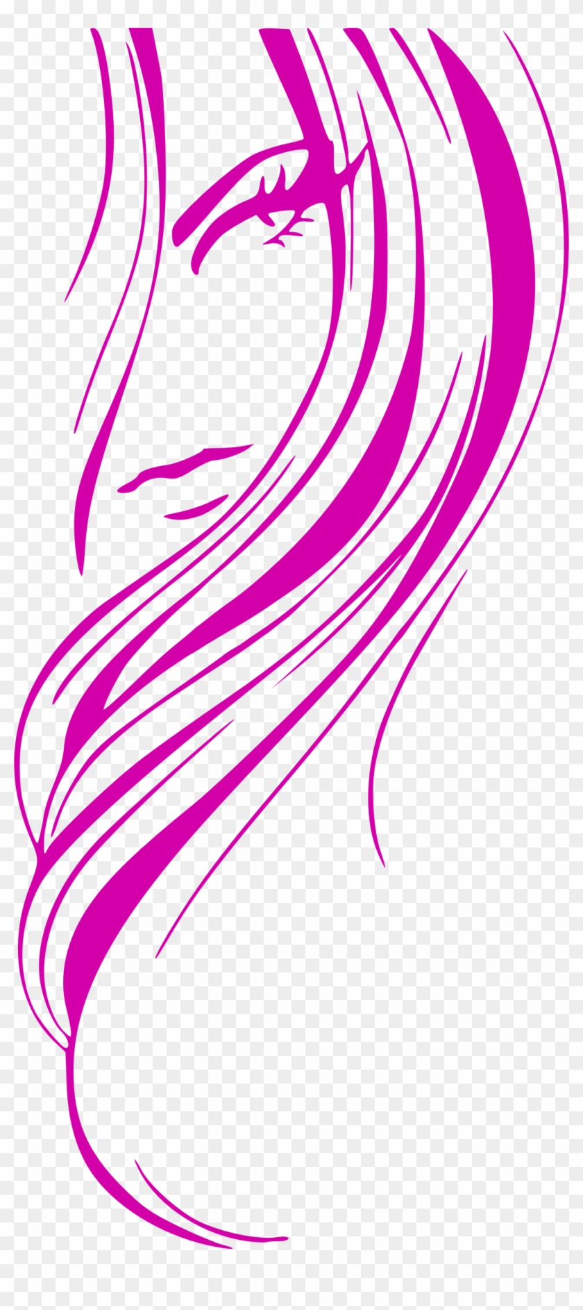 Woman Drawing Clip Art - Beauty Salon Decor Woman Face Sticker Vinyl Wall Art, #1272062