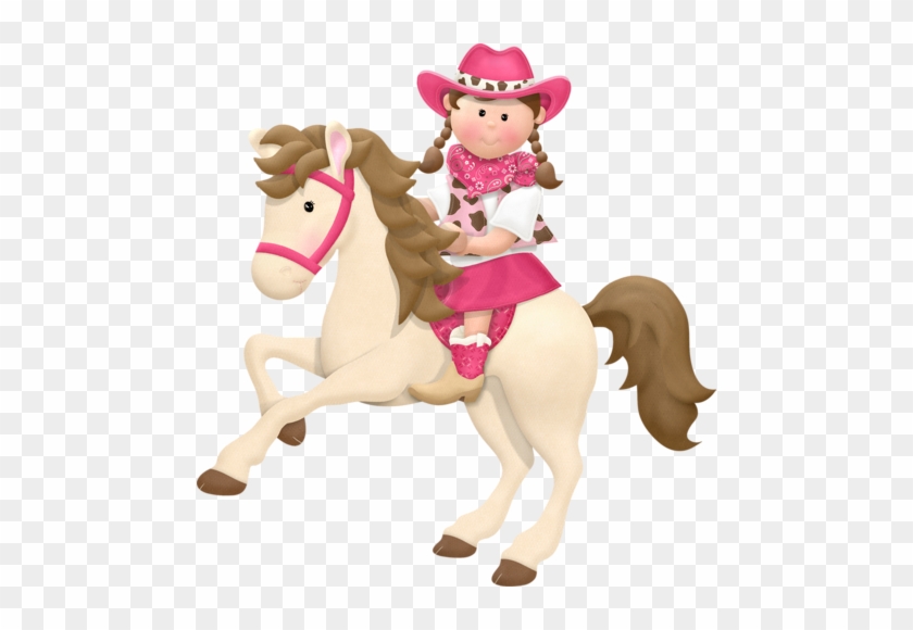 Girl Horse Cliparts - Cowgirl On Horse Clip Art #1272174