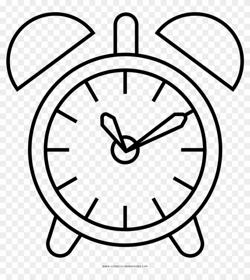 Alarm Clock Coloring Page - Circle #1272291